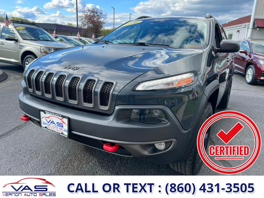 2016 Jeep Cherokee 4WD 4dr Trailhawk, available for sale in Manchester, Connecticut | Vernon Auto Sale & Service. Manchester, Connecticut