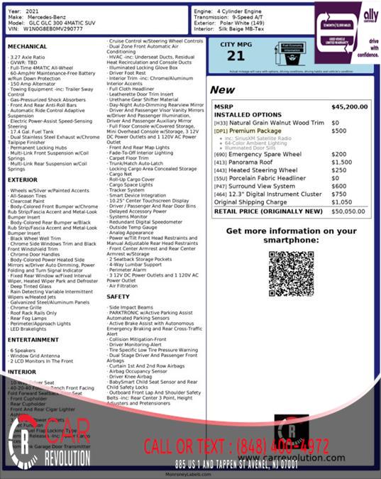 2021 Mercedes-benz Glc GLC 300 w/RearCam, available for sale in Avenel, New Jersey | Car Revolution. Avenel, New Jersey 2021 Mercedes-benz Glc GLC 300 w/RearCam, available for sale in Avenel, New Jersey | Car Revolution. Avenel, New Jersey