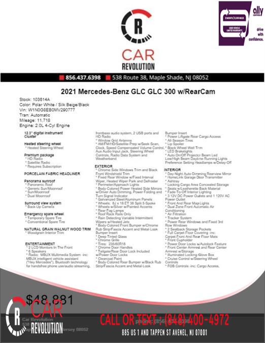 2021 Mercedes-benz Glc GLC 300 w/RearCam, available for sale in Avenel, New Jersey | Car Revolution. Avenel, New Jersey 2021 Mercedes-benz Glc GLC 300 w/RearCam, available for sale in Avenel, New Jersey | Car Revolution. Avenel, New Jersey