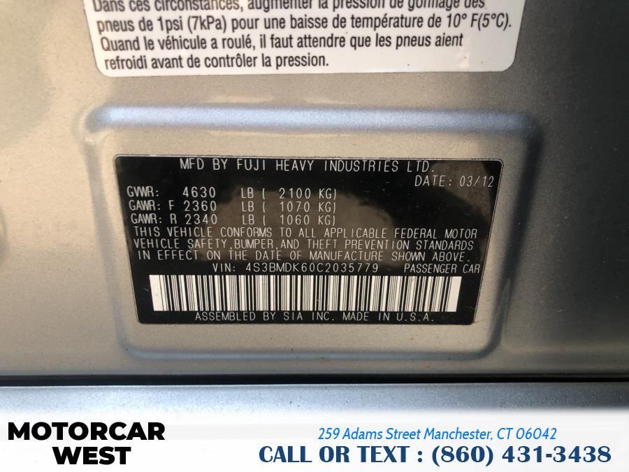 2012 Subaru Legacy 4dr Sdn H6 Auto 3.6R Limited, available for sale in Manchester, Connecticut | Motorcar West. Manchester, Connecticut 2012 Subaru Legacy 4dr Sdn H6 Auto 3.6R Limited, available for sale in Manchester, Connecticut | Motorcar West. Manchester, Connecticut
