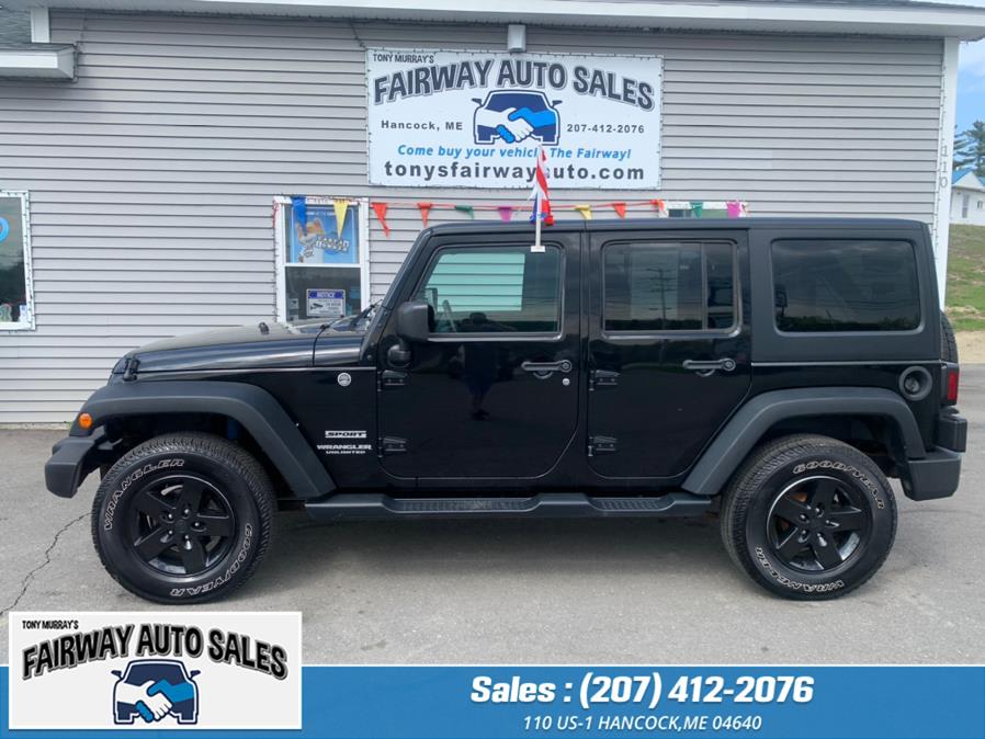 2015 Jeep Wrangler Unlimited 4WD 4dr Sport, available for sale in Hancock, Maine | Fairway Auto Sales. Hancock, Maine 2015 Jeep Wrangler Unlimited 4WD 4dr Sport, available for sale in Hancock, Maine | Fairway Auto Sales. Hancock, Maine