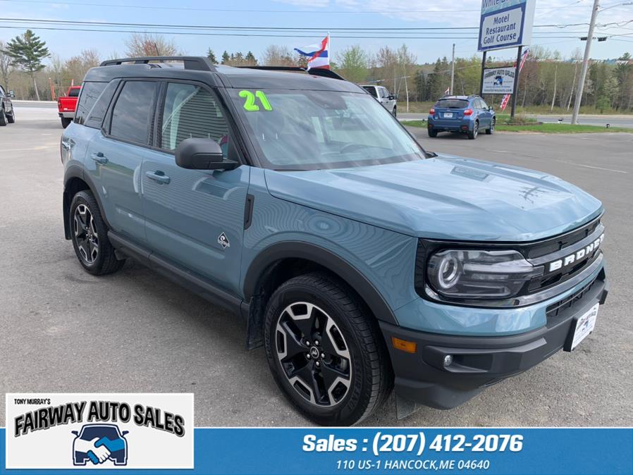 2021 Ford Bronco Sport Outer Banks 4x4, available for sale in Hancock, Maine | Fairway Auto Sales. Hancock, Maine 2021 Ford Bronco Sport Outer Banks 4x4, available for sale in Hancock, Maine | Fairway Auto Sales. Hancock, Maine