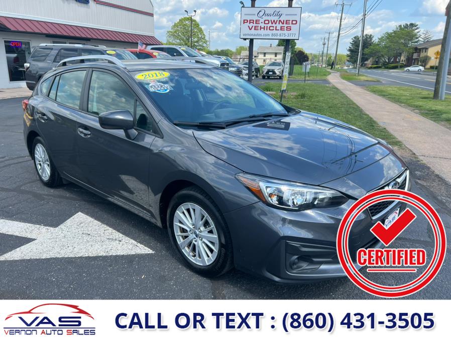 2018 Subaru Impreza 2.0i Premium 5-door CVT, available for sale in Manchester, Connecticut | Vernon Auto Sale & Service. Manchester, Connecticut 2018 Subaru Impreza 2.0i Premium 5-door CVT, available for sale in Manchester, Connecticut | Vernon Auto Sale & Service. Manchester, Connecticut