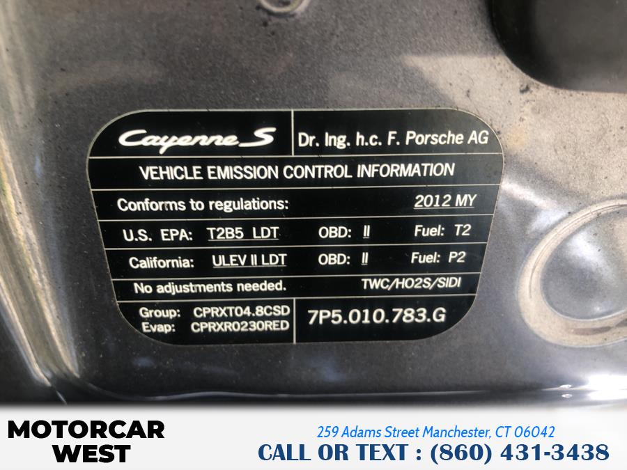 2012 Porsche Cayenne AWD 4dr S, available for sale in Manchester, Connecticut | Motorcar West. Manchester, Connecticut 2012 Porsche Cayenne AWD 4dr S, available for sale in Manchester, Connecticut | Motorcar West. Manchester, Connecticut