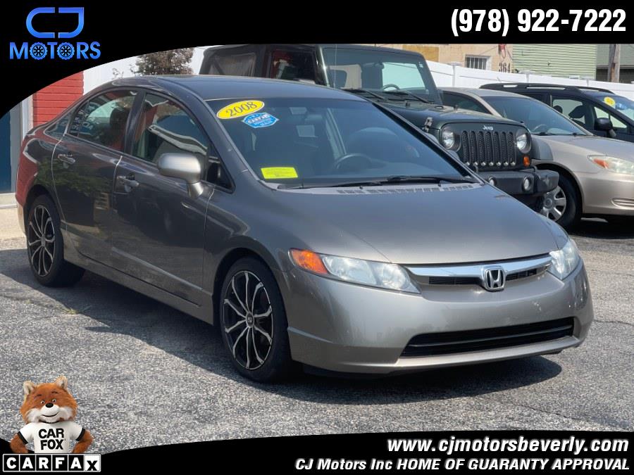 2008 Honda Civic Sdn 4dr Auto LX, available for sale in Beverly, Massachusetts | CJ Motors Inc. Beverly, Massachusetts 2008 Honda Civic Sdn 4dr Auto LX, available for sale in Beverly, Massachusetts | CJ Motors Inc. Beverly, Massachusetts
