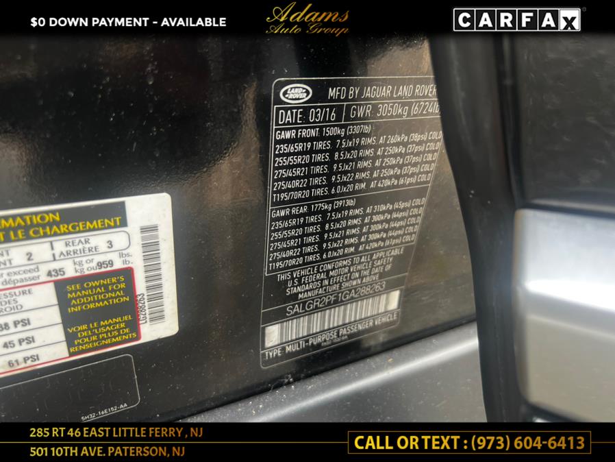 2016 Land Rover Range Rover 4WD 4dr, available for sale in Paterson, New Jersey | Adams Auto Group. Paterson, New Jersey 2016 Land Rover Range Rover 4WD 4dr, available for sale in Paterson, New Jersey | Adams Auto Group. Paterson, New Jersey