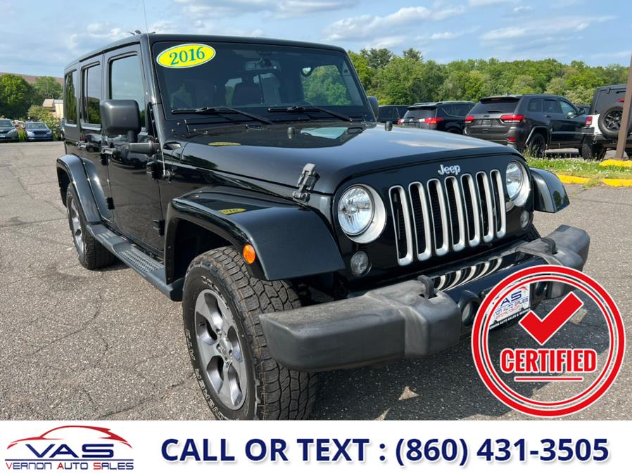2016 Jeep Wrangler Unlimited 4WD 4dr Sahara, available for sale in Manchester, Connecticut | Vernon Auto Sale & Service. Manchester, Connecticut 2016 Jeep Wrangler Unlimited 4WD 4dr Sahara, available for sale in Manchester, Connecticut | Vernon Auto Sale & Service. Manchester, Connecticut