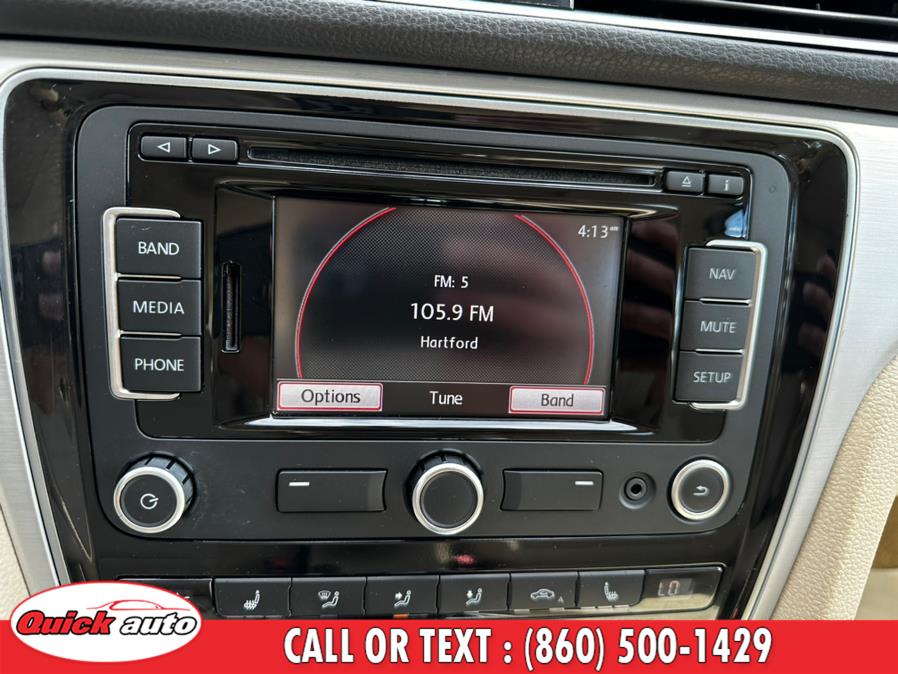 2012 Volkswagen Passat 4dr Sdn 2.5L Auto SE w/Sunroof & Nav PZEV, available for sale in Bristol, Connecticut | Quick Auto LLC. Bristol, Connecticut 2012 Volkswagen Passat 4dr Sdn 2.5L Auto SE w/Sunroof & Nav PZEV, available for sale in Bristol, Connecticut | Quick Auto LLC. Bristol, Connecticut