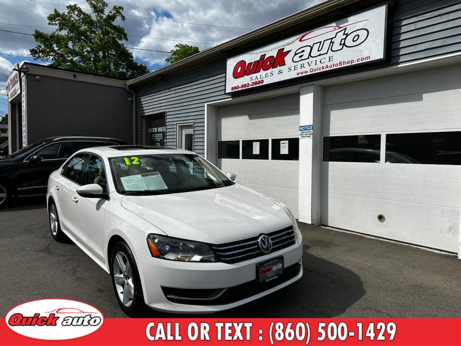 2012 Volkswagen Passat 4dr Sdn 2.5L Auto SE w/Sunroof & Nav PZEV, available for sale in Bristol, Connecticut | Quick Auto LLC. Bristol, Connecticut 2012 Volkswagen Passat 4dr Sdn 2.5L Auto SE w/Sunroof & Nav PZEV, available for sale in Bristol, Connecticut | Quick Auto LLC. Bristol, Connecticut