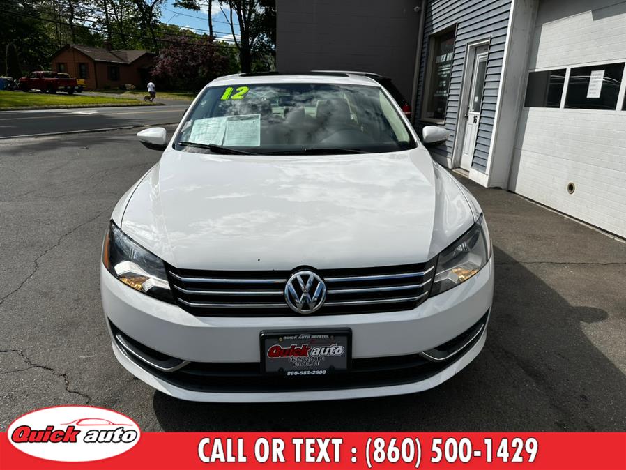 2012 Volkswagen Passat 4dr Sdn 2.5L Auto SE w/Sunroof & Nav PZEV, available for sale in Bristol, Connecticut | Quick Auto LLC. Bristol, Connecticut 2012 Volkswagen Passat 4dr Sdn 2.5L Auto SE w/Sunroof & Nav PZEV, available for sale in Bristol, Connecticut | Quick Auto LLC. Bristol, Connecticut