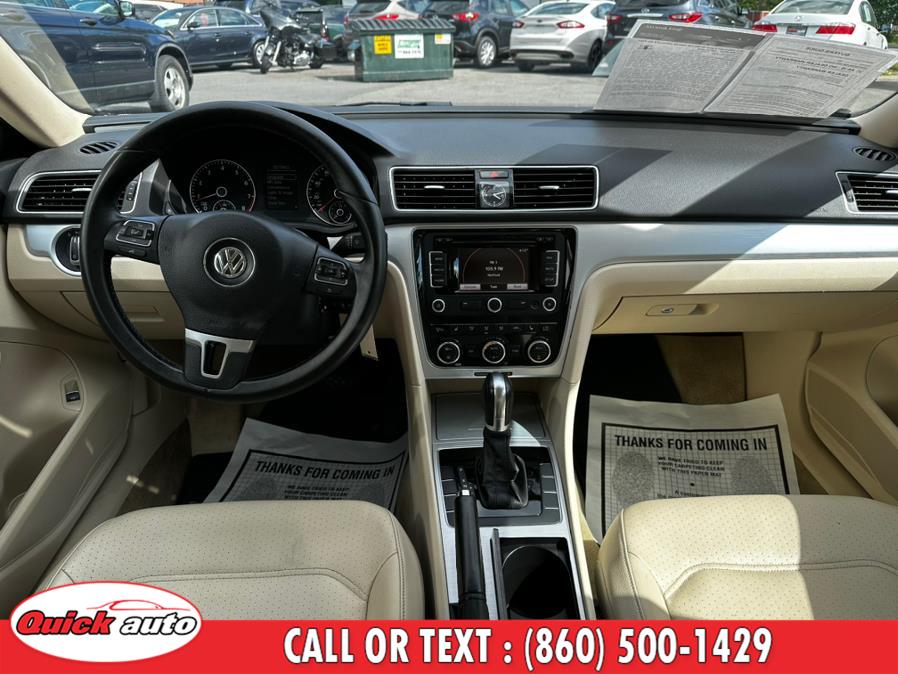 2012 Volkswagen Passat 4dr Sdn 2.5L Auto SE w/Sunroof & Nav PZEV, available for sale in Bristol, Connecticut | Quick Auto LLC. Bristol, Connecticut 2012 Volkswagen Passat 4dr Sdn 2.5L Auto SE w/Sunroof & Nav PZEV, available for sale in Bristol, Connecticut | Quick Auto LLC. Bristol, Connecticut