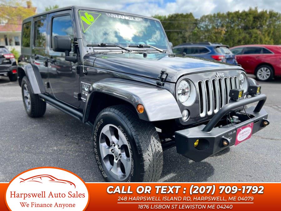 2016 Jeep Wrangler Unlimited 4WD 4dr Sahara, available for sale in Harpswell, Maine | Harpswell Auto Sales Inc. Harpswell, Maine 2016 Jeep Wrangler Unlimited 4WD 4dr Sahara, available for sale in Harpswell, Maine | Harpswell Auto Sales Inc. Harpswell, Maine