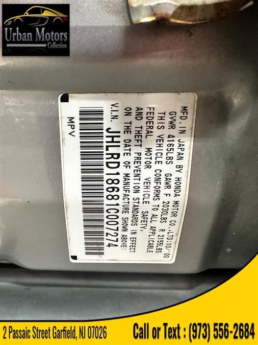 2001 Honda Cr-v EX, available for sale in Garfield, New Jersey | Urban Motors Collection. Garfield, New Jersey 2001 Honda Cr-v EX, available for sale in Garfield, New Jersey | Urban Motors Collection. Garfield, New Jersey