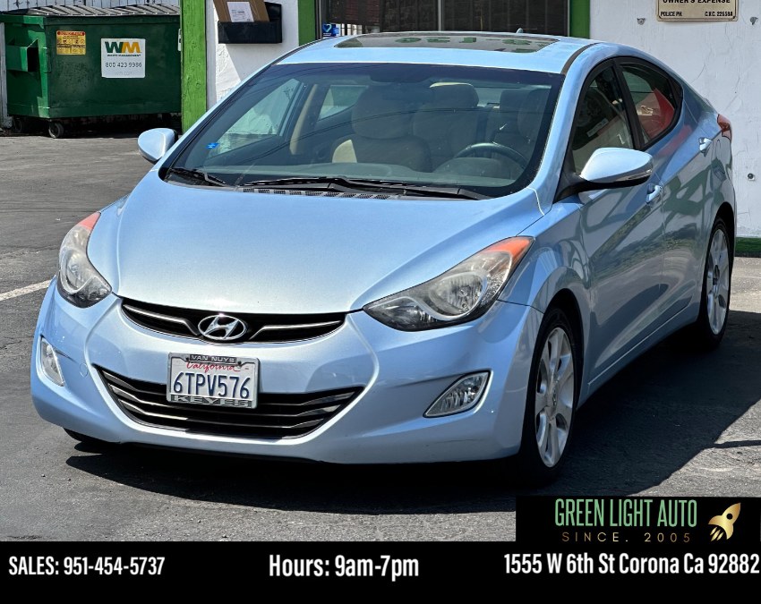 2012 Hyundai Elantra 4dr Sdn Auto Limited PZEV (Ulsan Plant), available for sale in Corona, California | Green Light Auto. Corona, California 2012 Hyundai Elantra 4dr Sdn Auto Limited PZEV (Ulsan Plant), available for sale in Corona, California | Green Light Auto. Corona, California