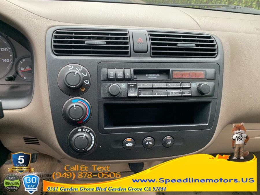 2001 Honda Civic 4dr Sdn LX Auto w/Side Airbags, available for sale in Garden Grove, California | Speedline Motors. Garden Grove, California 2001 Honda Civic 4dr Sdn LX Auto w/Side Airbags, available for sale in Garden Grove, California | Speedline Motors. Garden Grove, California