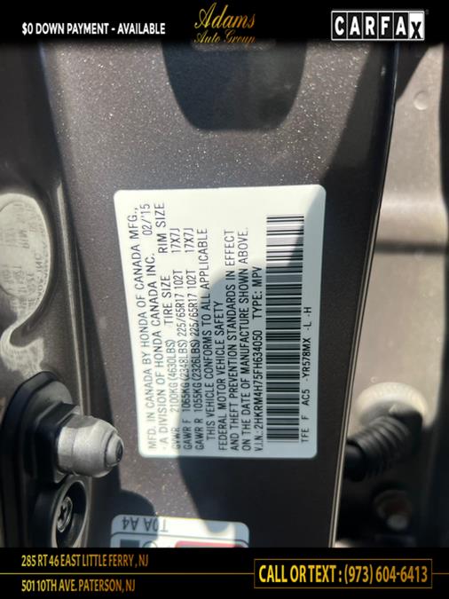 2015 Honda CR-V AWD 5dr EX-L w/Navi, available for sale in Paterson, New Jersey | Adams Auto Group. Paterson, New Jersey 2015 Honda CR-V AWD 5dr EX-L w/Navi, available for sale in Paterson, New Jersey | Adams Auto Group. Paterson, New Jersey