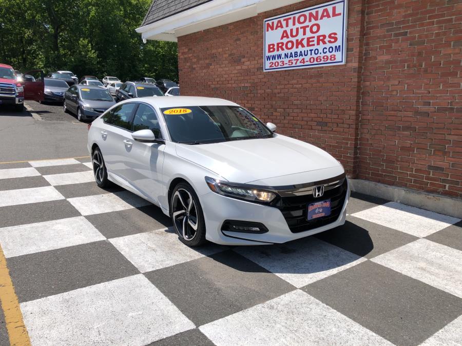 2018 Honda Accord Sedan Sport 1.5T, available for sale in Waterbury, Connecticut | National Auto Brokers, Inc.. Waterbury, Connecticut