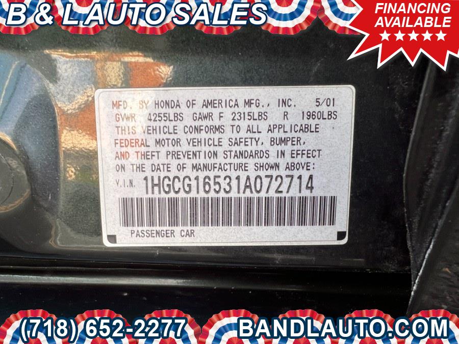 2001 Honda Accord Sedan EX Auto V6, available for sale in Bronx, New York | B & L Auto Sales LLC. Bronx, New York 2001 Honda Accord Sedan EX Auto V6, available for sale in Bronx, New York | B & L Auto Sales LLC. Bronx, New York