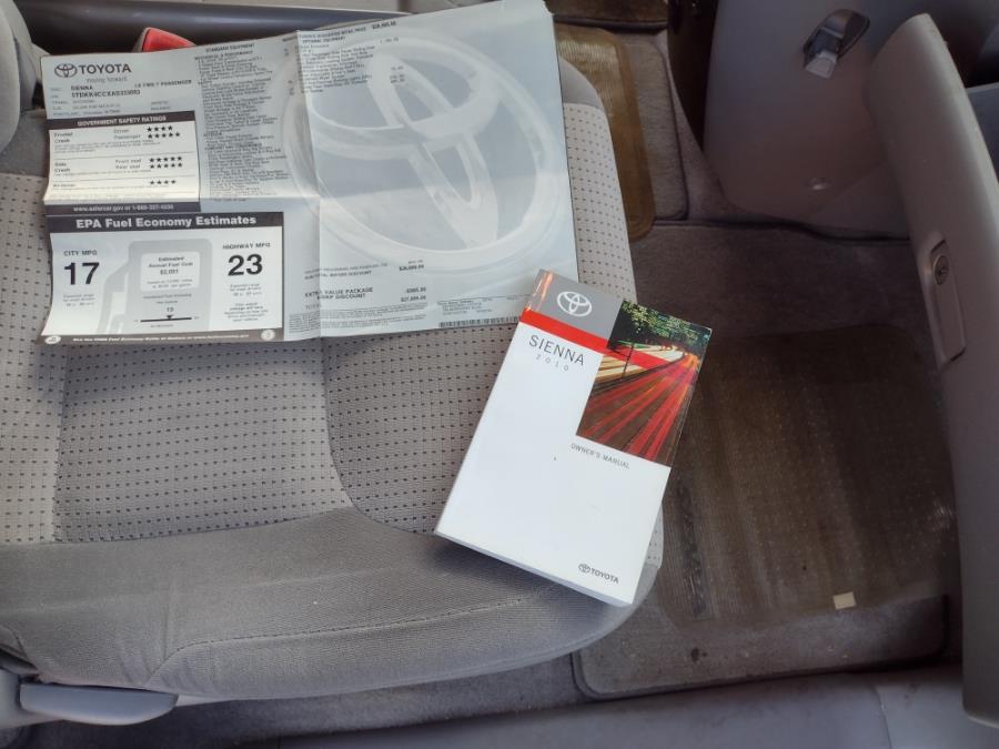 2010 Toyota Sienna 5dr 8-Pass Van LE FWD, available for sale in Chicopee, Massachusetts | Matts Auto Mall LLC. Chicopee, Massachusetts 2010 Toyota Sienna 5dr 8-Pass Van LE FWD, available for sale in Chicopee, Massachusetts | Matts Auto Mall LLC. Chicopee, Massachusetts