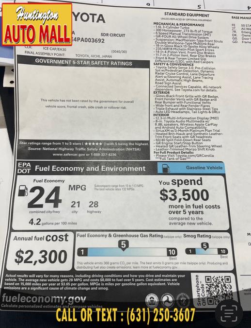 2023 Toyota GR Corolla Circuit Edition Manual (Natl), available for sale in Huntington Station, New York | Huntington Auto Mall. Huntington Station, New York 2023 Toyota GR Corolla Circuit Edition Manual (Natl), available for sale in Huntington Station, New York | Huntington Auto Mall. Huntington Station, New York