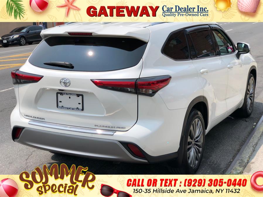 2021 Toyota Highlander Platinum AWD (Natl), available for sale in Jamaica, New York | Gateway Car Dealer Inc. Jamaica, New York 2021 Toyota Highlander Platinum AWD (Natl), available for sale in Jamaica, New York | Gateway Car Dealer Inc. Jamaica, New York