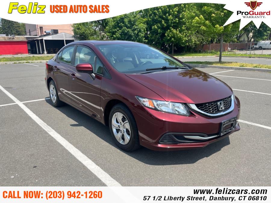 2014 Honda Civic Sedan 4dr CVT LX, available for sale in Danbury, Connecticut | Feliz Used Auto Sales. Danbury, Connecticut 2014 Honda Civic Sedan 4dr CVT LX, available for sale in Danbury, Connecticut | Feliz Used Auto Sales. Danbury, Connecticut