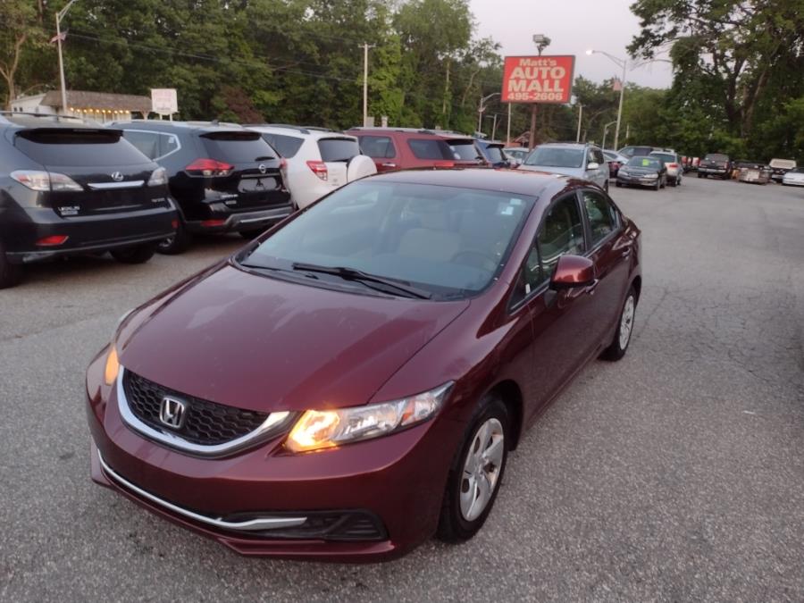 2013 Honda Civic Sdn 4dr Auto LX, available for sale in Chicopee, Massachusetts | Matts Auto Mall LLC. Chicopee, Massachusetts