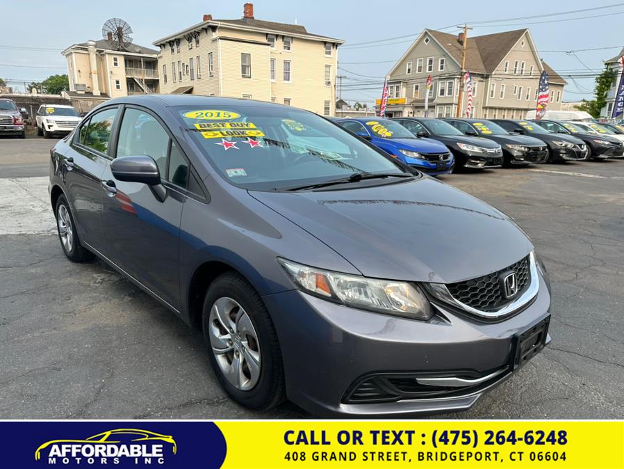 2015 Honda Civic Sedan 4dr CVT LX, available for sale in Bridgeport, Connecticut | Affordable Motors Inc. Bridgeport, Connecticut 2015 Honda Civic Sedan 4dr CVT LX, available for sale in Bridgeport, Connecticut | Affordable Motors Inc. Bridgeport, Connecticut