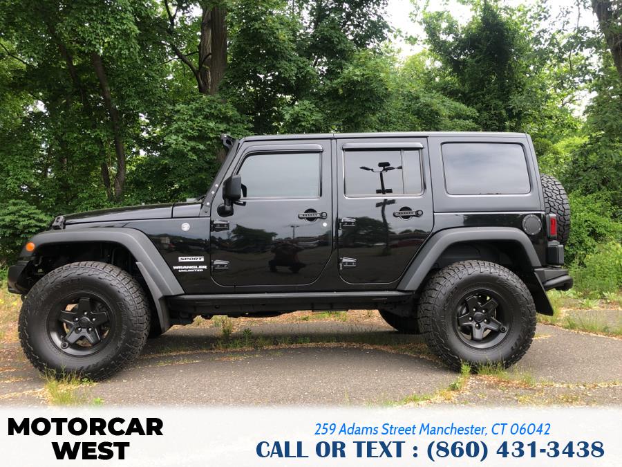 2016 Jeep Wrangler Unlimited 4WD 4dr Sport, available for sale in Manchester, Connecticut | Motorcar West. Manchester, Connecticut 2016 Jeep Wrangler Unlimited 4WD 4dr Sport, available for sale in Manchester, Connecticut | Motorcar West. Manchester, Connecticut