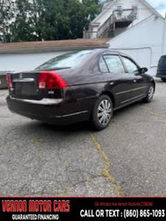 2001 Honda Civic EX 4dr Sedan, available for sale in Vernon Rockville, Connecticut | Vernon Motor Cars. Vernon Rockville, Connecticut 2001 Honda Civic EX 4dr Sedan, available for sale in Vernon Rockville, Connecticut | Vernon Motor Cars. Vernon Rockville, Connecticut