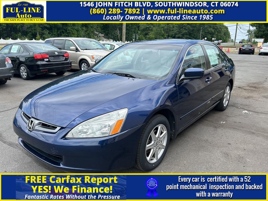 2004 Honda Accord Sdn EX Auto V6 w/Leather/XM, available for sale in South Windsor , Connecticut | Ful-line Auto LLC. South Windsor , Connecticut 2004 Honda Accord Sdn EX Auto V6 w/Leather/XM, available for sale in South Windsor , Connecticut | Ful-line Auto LLC. South Windsor , Connecticut