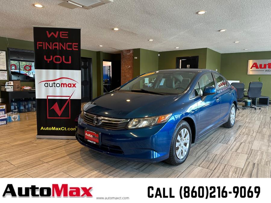 2012 Honda Civic Sdn 4dr Auto LX, available for sale in West Hartford, Connecticut | AutoMax. West Hartford, Connecticut
