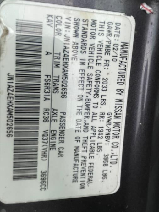2010 Nissan 370Z 2dr Cpe Auto Touring, available for sale in New Milford, Connecticut | Faustos Auto Body and Repairs LLC. New Milford, Connecticut 2010 Nissan 370Z 2dr Cpe Auto Touring, available for sale in New Milford, Connecticut | Faustos Auto Body and Repairs LLC. New Milford, Connecticut
