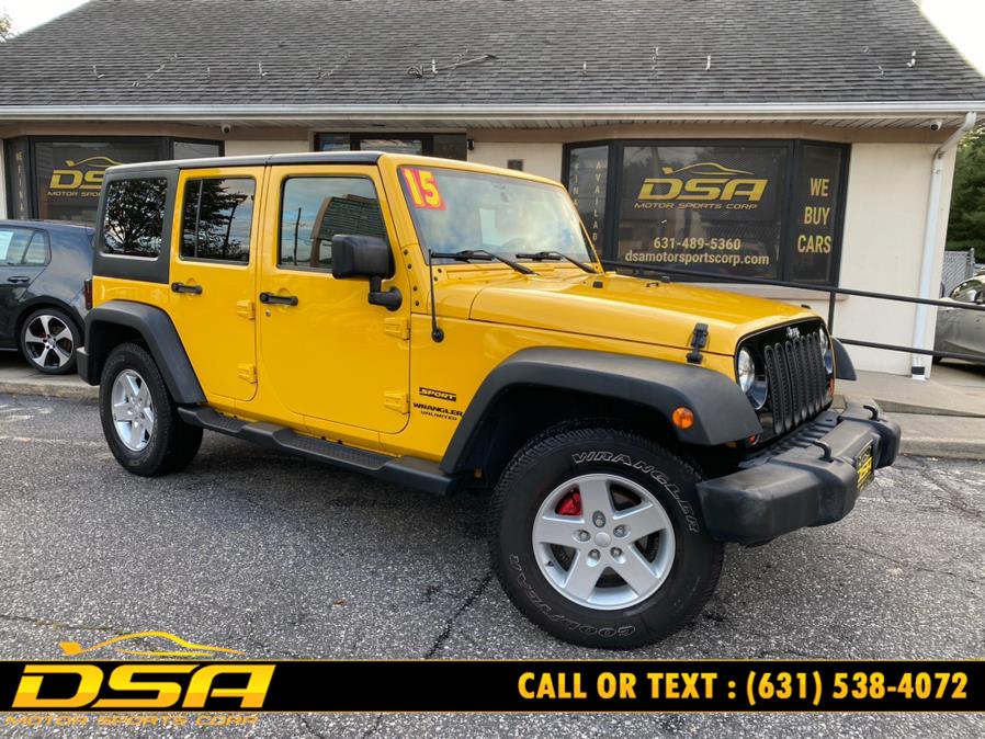 2015 Jeep Wrangler Unlimited 4WD 4dr Sport, available for sale in Commack, New York | DSA Motor Sports Corp. Commack, New York