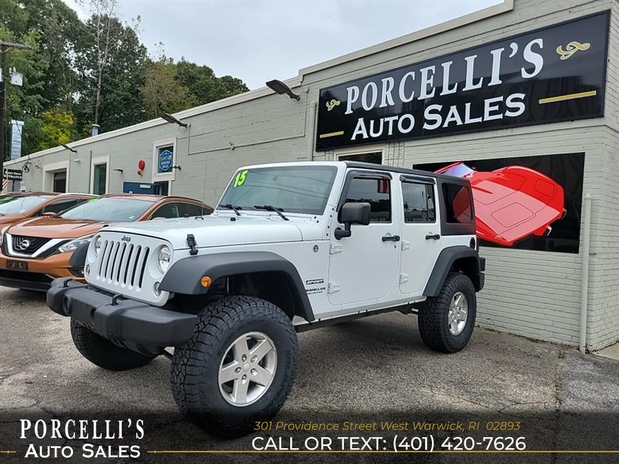 2015 Jeep Wrangler Unlimited 4WD 4dr Sport, available for sale in West Warwick, Rhode Island | Porcelli's Auto Sales. West Warwick, Rhode Island