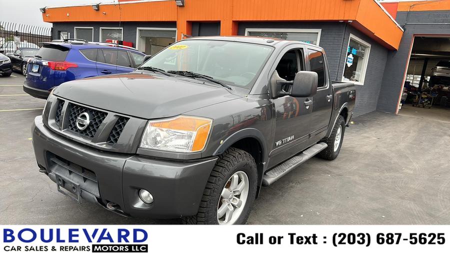 2012 Nissan Titan Crew Cab PRO-4X Pickup 4D 5 1/2 ft, available for sale in New Haven, Connecticut | Boulevard Motors LLC. New Haven, Connecticut 2012 Nissan Titan Crew Cab PRO-4X Pickup 4D 5 1/2 ft, available for sale in New Haven, Connecticut | Boulevard Motors LLC. New Haven, Connecticut