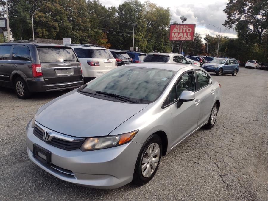 2012 Honda Civic Sdn 4dr Auto LX, available for sale in Chicopee, Massachusetts | Matts Auto Mall LLC. Chicopee, Massachusetts