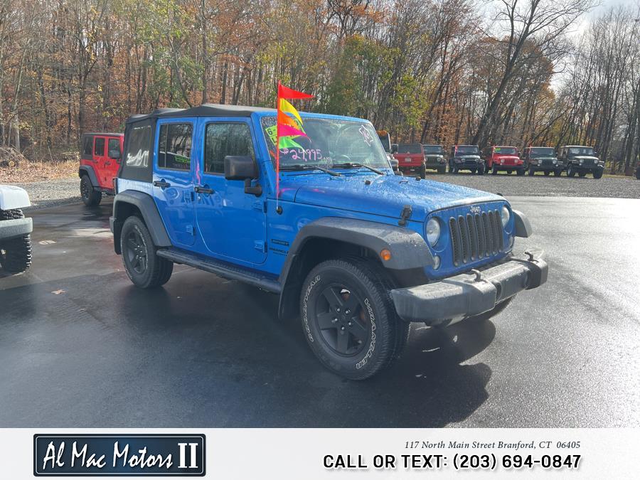 2016 Jeep Wrangler Unlimited 4WD 4dr Sport, available for sale in Branford, Connecticut | Al Mac Motors 2. Branford, Connecticut 2016 Jeep Wrangler Unlimited 4WD 4dr Sport, available for sale in Branford, Connecticut | Al Mac Motors 2. Branford, Connecticut