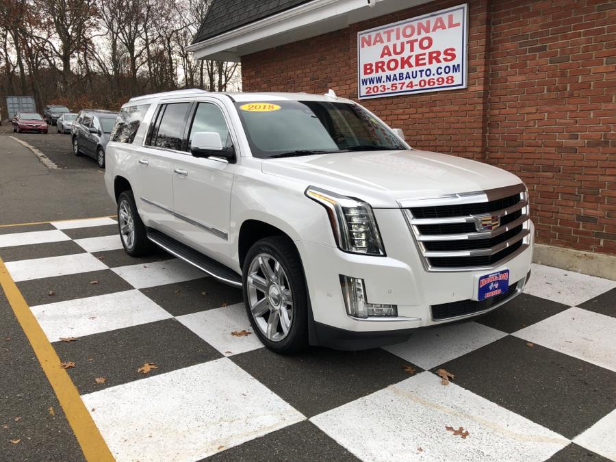 2018 Cadillac Escalade ESV 4WD 4dr Premium Luxury, available for sale in Waterbury, Connecticut | National Auto Brokers, Inc.. Waterbury, Connecticut