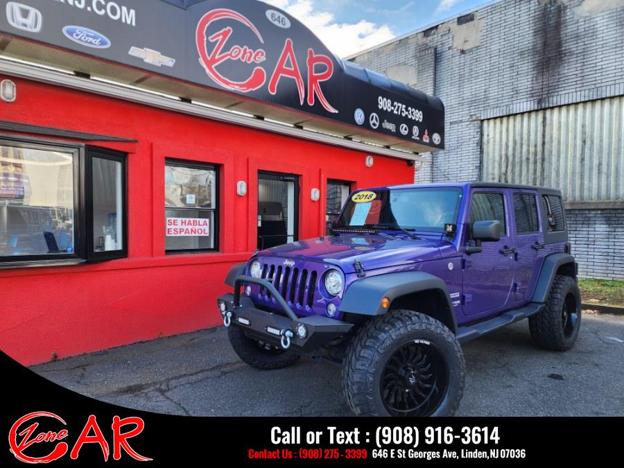 Used Jeep Wrangler JK Unlimited Sport S 4x4 2018 | Car Zone. Linden, New Jersey
