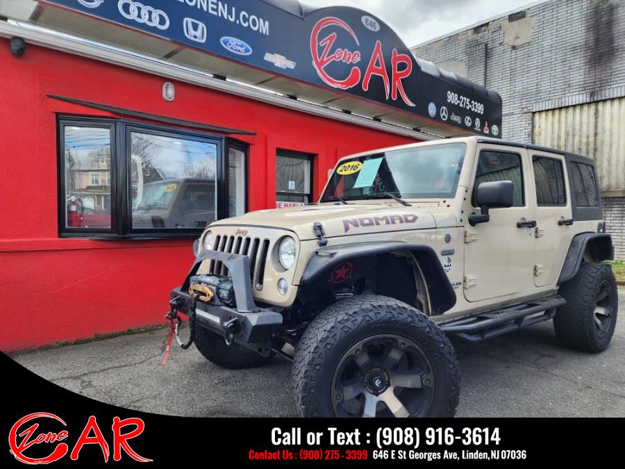 2016 Jeep Wrangler Unlimited 4WD 4dr Sahara, available for sale in Linden, New Jersey | Car Zone. Linden, New Jersey