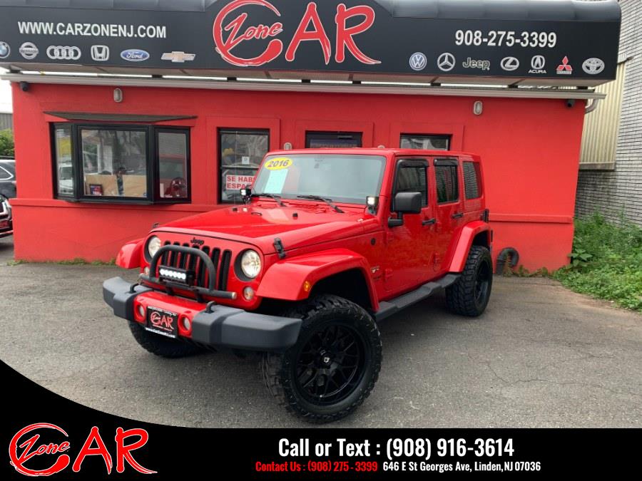 2016 Jeep Wrangler Unlimited 4WD 4dr Sahara, available for sale in Linden, New Jersey | Car Zone. Linden, New Jersey