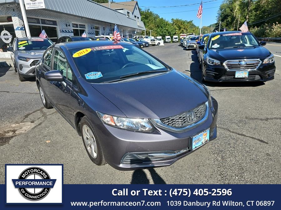 2014 Honda Civic Sedan 4dr CVT LX, available for sale in Wilton, Connecticut | Performance Motor Cars Of Connecticut LLC. Wilton, Connecticut 2014 Honda Civic Sedan 4dr CVT LX, available for sale in Wilton, Connecticut | Performance Motor Cars Of Connecticut LLC. Wilton, Connecticut