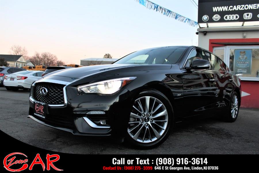 Used INFINITI Q50 3.0t LUXE AWD 2018 | Car Zone. Linden, New Jersey