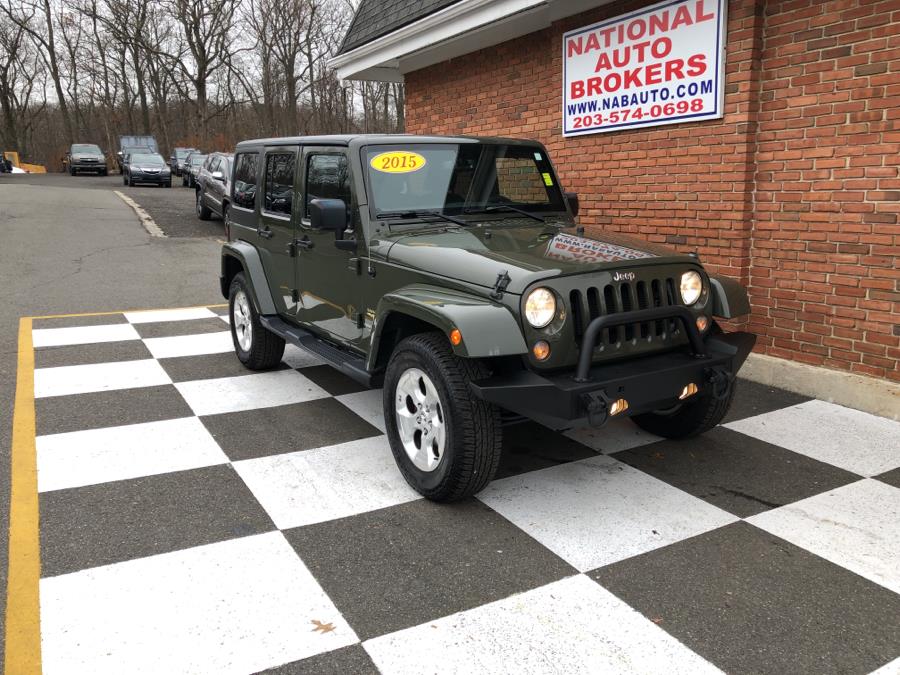 2015 Jeep Wrangler Unlimited 4WD 4dr Sahara, available for sale in Waterbury, Connecticut | National Auto Brokers, Inc.. Waterbury, Connecticut