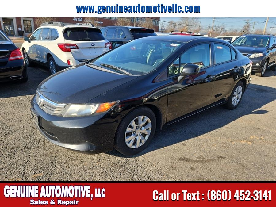 2012 Honda Civic Sdn 4dr Auto LX, available for sale in East Hartford, Connecticut | Genuine Automotive LLC. East Hartford, Connecticut 2012 Honda Civic Sdn 4dr Auto LX, available for sale in East Hartford, Connecticut | Genuine Automotive LLC. East Hartford, Connecticut