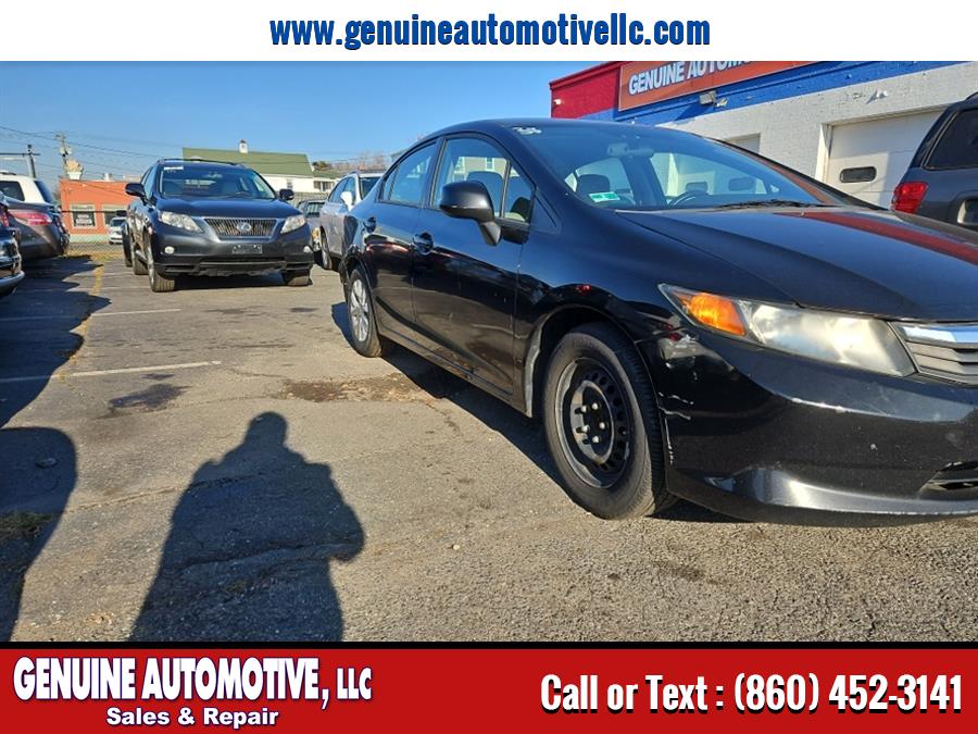 2012 Honda Civic Sdn 4dr Auto LX, available for sale in East Hartford, Connecticut | Genuine Automotive LLC. East Hartford, Connecticut 2012 Honda Civic Sdn 4dr Auto LX, available for sale in East Hartford, Connecticut | Genuine Automotive LLC. East Hartford, Connecticut