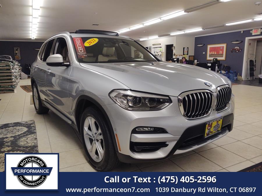 2021 BMW X3 sDrive30i Sports Activity Vehicle, available for sale in Wilton, Connecticut | Performance Motor Cars Of Connecticut LLC. Wilton, Connecticut