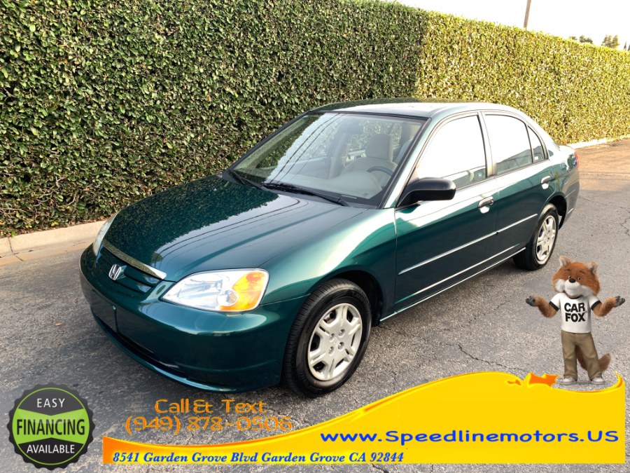 2001 Honda Civic 4dr Sdn LX Auto w/Side Airbags, available for sale in Garden Grove, California | Speedline Motors. Garden Grove, California