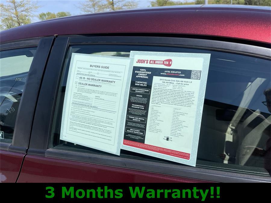 2012 Honda Civic LX, available for sale in Elida, Ohio | Josh's All Under Ten LLC. Elida, Ohio 2012 Honda Civic LX, available for sale in Elida, Ohio | Josh's All Under Ten LLC. Elida, Ohio
